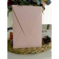 14x20, Açık Pembe Renkli, Dikey Üçgen Kapaklı Davetiye Zarfı