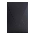 14x20 cm üçgen kapaklı siyah zarf