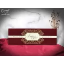 Kadife kaplı düğün kartı - Concept 5573