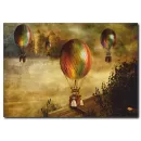 Renkli Balonlar Vintage Kanvas Tablo