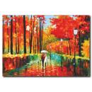 Yağmurda Yürüyüş Kanvas Tablo