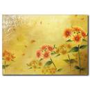 Pastel Tonlarda Çiçekler Kanvas Tablo