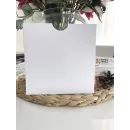 16x16 cm, Beyaz Tuale Karton, Üstten Çekmeli Kare Zarf
