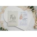 Ciçek Desen Baskılı, Özel Zarflı Düğün Davetiyesi Ekonom 9298