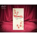 Çiçek Desen Baskılı, Kurdeleli Davetiye - 2662