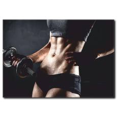 Sporcu Fit Kadın Kanvas Tablo