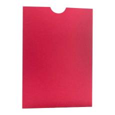 Kırmızı üstten çekmeli davetiye zarfı