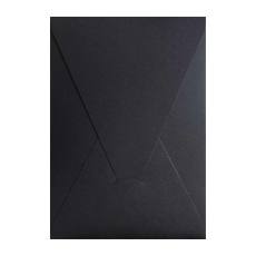 14x20 cm üçgen kapaklı siyah zarf