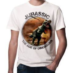 Jurassic Park Dinazor Baskılı 3D Tişört-1505C