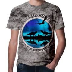 Jurassic Park Dinazor Baskılı 3D Tişört-1508