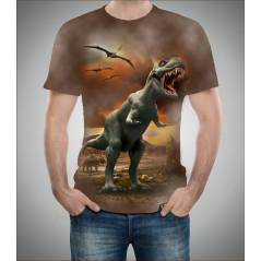 Dinazor Desenli 3D Tişört