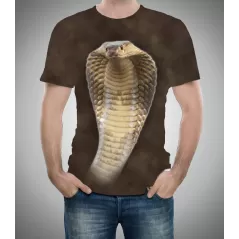 Kobra Desenli 3D Tişört