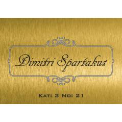 Pirinç Kapı Tabelası - Model 02