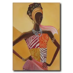 Afrikalı Kadın Kanvas Tablo