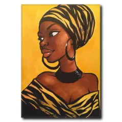Afrikalı Kadın Yağlı Boya Tablo