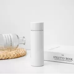 Mini Çelik Termos, Kullanışlı ve Pratik 150 Ml, Beyaz Renk