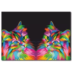 Renkli Kedi Temalı Popüler Tablo