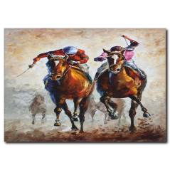 Polo Oyuncuları Yağlıboya Kanvas Tablo