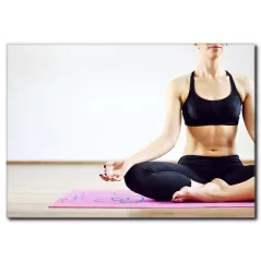 Yoga Yapan Kadın Kanvas Tablo