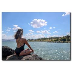 Harika Bir Manzarada Yoga Kanvas Tablo