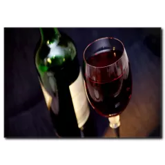 Kırmızı Şarap Kanvas Tablo