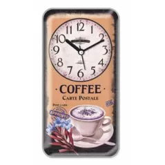 Kahve Saati Desenli Magnetli Buzdolabı Saati