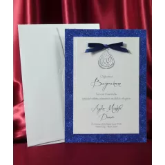 Işıltılı Sim Baskılı Ayetli Sünnet Davetiyesi - 6188