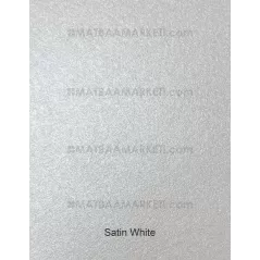 Beyaz Sedefli Işıltılı Karton - 300 Gr - 70x100 Cm - Satin White