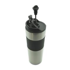 French Press Termos 500 ML - Metalik Gümüş
