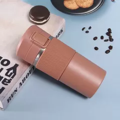 Süzgeçli ve Kullanışlı Çelik Termos Mug 400 Ml - Kahverengi