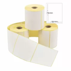 7,5x5,8 cm rulo etiket