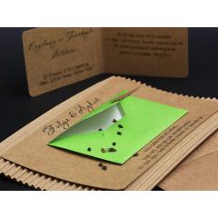 Çam Ağacı Tohumlu Düğün Kartı Alyans Davetiye 2009