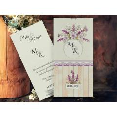 Çiçek desenli düğün kartı - Concept 5613