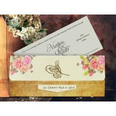 Tuğra desenli düğün kartı - Concept 5617