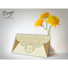 Desenli düğün kartı - Concept 5618