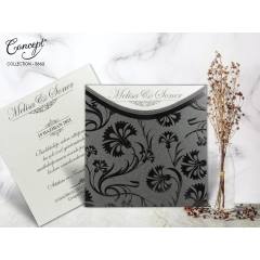 Kendinden kabartmalı düğün kartı - Concept 5660