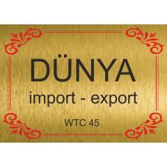 Pirinç Kapı Tabelası - Model 11