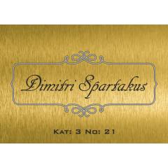 Pirinç Kapı Tabelası - Model 02