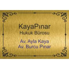 Pirinç Kapı Tabelası - Model 08