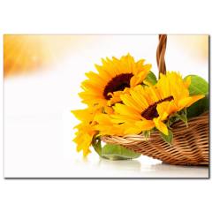 Sepette Ayçiçeği Kanvas Tablo