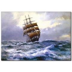 Hırçın Dalgalar Temalı Kanvas Tablo