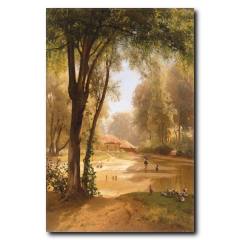 Oynayan Çocuklar Temalı Kanvas Tablo