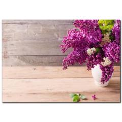 Mor Çiçek Temalı Kanvas Tablo