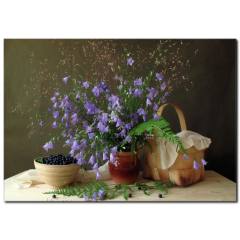 Siyah Üzüm Detaylı Kanvas Tablo