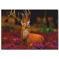 Geyik Temalı Fantastik Kanvas Tablo