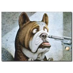 Suçlu Köpek Temalı Kanvas Tablo