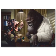 Patron Goril Temalı Kanvas Tablo