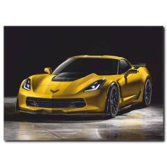 Lüks Sarı Araba Kanvas Tablo CC1023