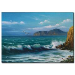 Deniz Manzaralı Yağlı Boya Kanvas Tablo