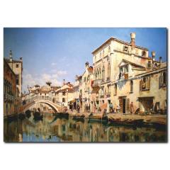 Şehir Görüntüsü Yağlı Boya Kanvas Tablo